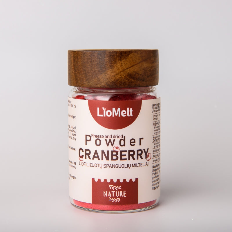 Liofilizuoti spanguolių milteliai 90g