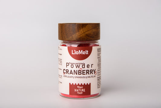 Liofilizuoti spanguolių milteliai