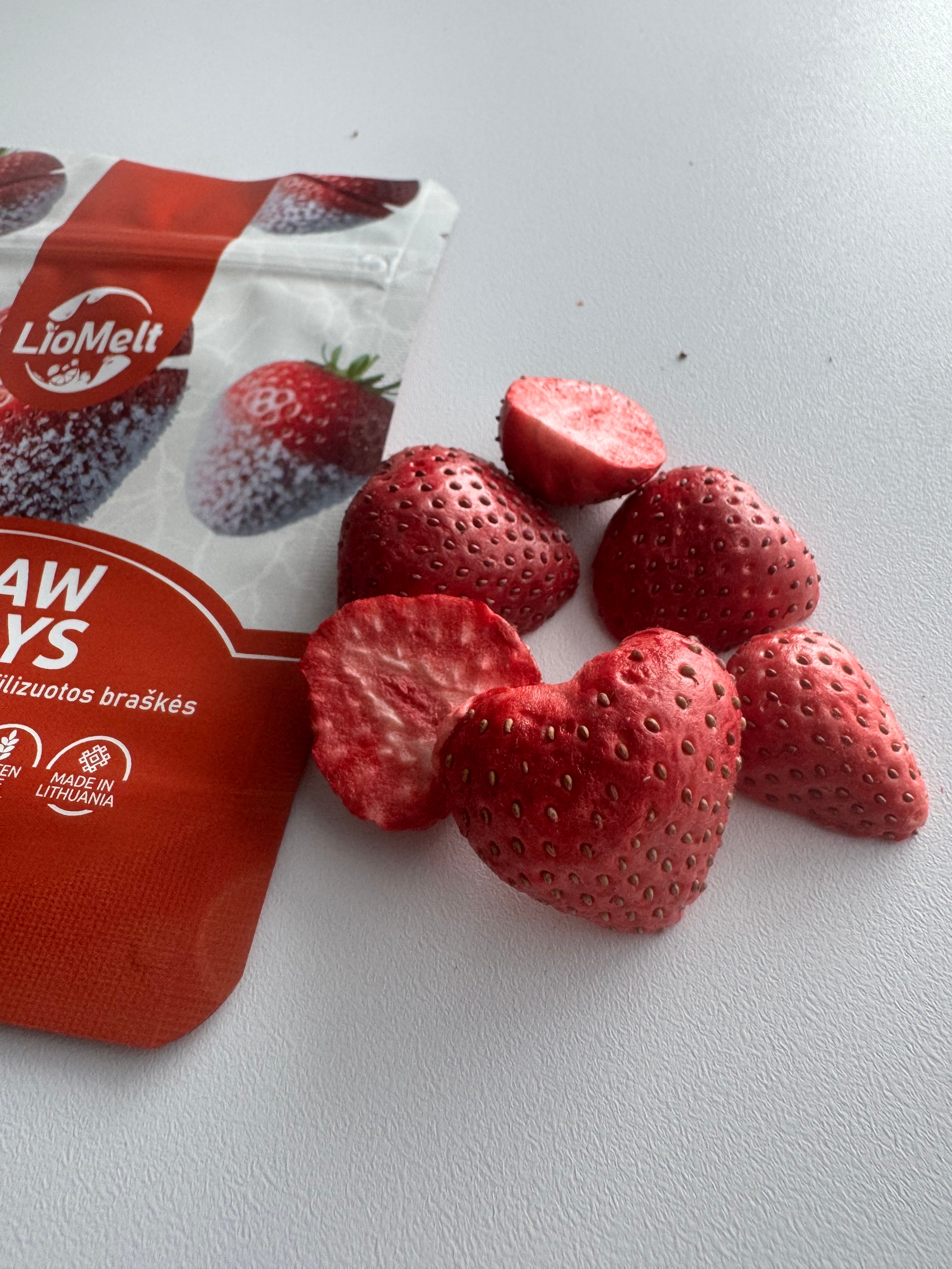 Liofilizuotos braškės
